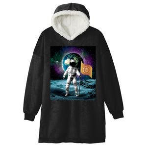 Retro Bitcoin Astronaut Hooded Wearable Blanket