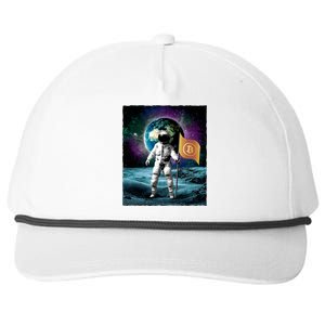 Retro Bitcoin Astronaut Snapback Five-Panel Rope Hat