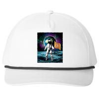 Retro Bitcoin Astronaut Snapback Five-Panel Rope Hat