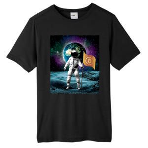 Retro Bitcoin Astronaut Tall Fusion ChromaSoft Performance T-Shirt