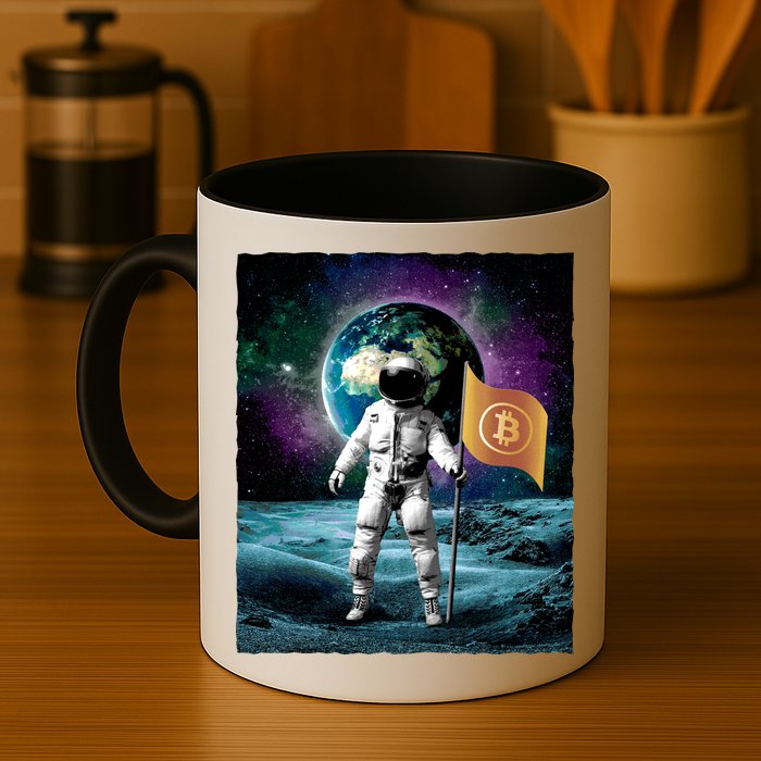 Retro Bitcoin Astronaut Mug