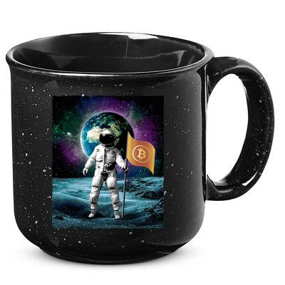 Retro Bitcoin Astronaut 15oz Campfire Ceramic Mug