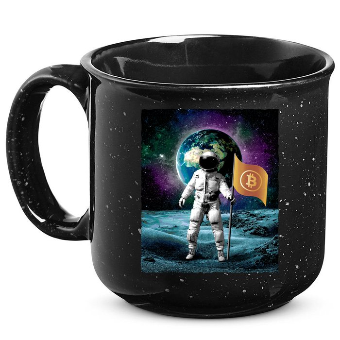Retro Bitcoin Astronaut 15oz Campfire Ceramic Mug