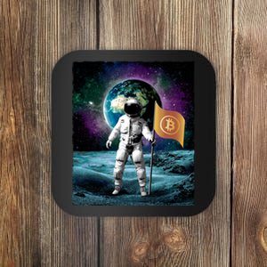 Retro Bitcoin Astronaut Coaster