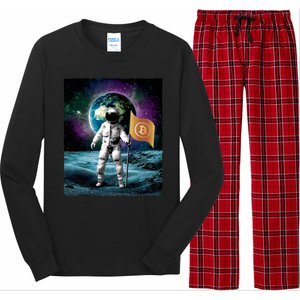 Retro Bitcoin Astronaut Long Sleeve Pajama Set