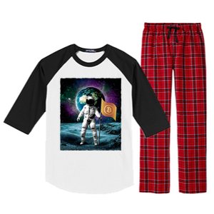 Retro Bitcoin Astronaut Raglan Sleeve Pajama Set