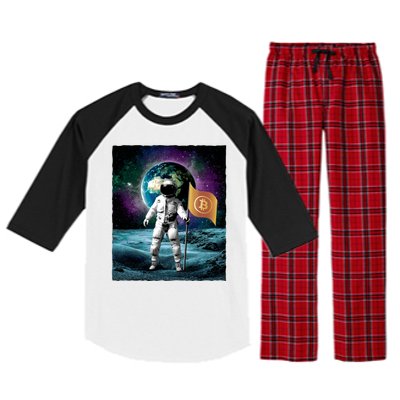 Retro Bitcoin Astronaut Raglan Sleeve Pajama Set