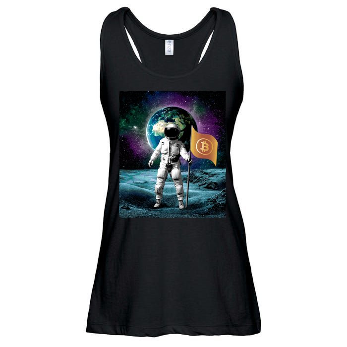 Retro Bitcoin Astronaut Ladies Essential Flowy Tank