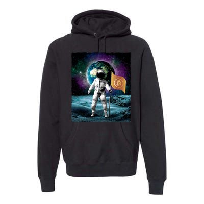 Retro Bitcoin Astronaut Premium Hoodie