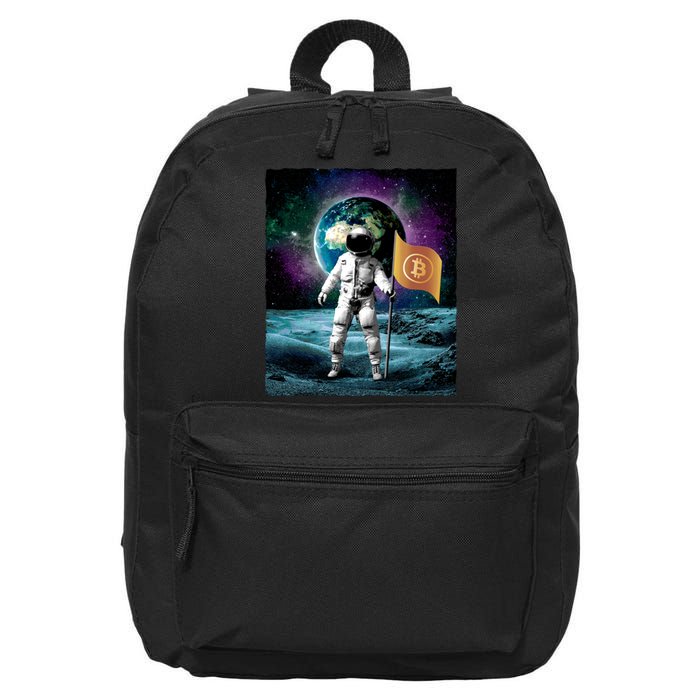 Retro Bitcoin Astronaut 16 in Basic Backpack