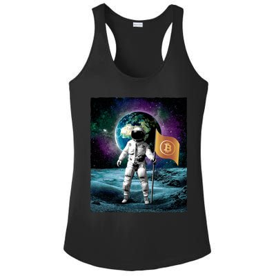 Retro Bitcoin Astronaut Ladies PosiCharge Competitor Racerback Tank