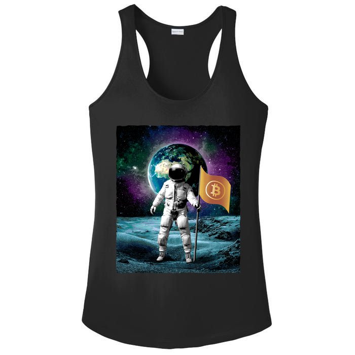 Retro Bitcoin Astronaut Ladies PosiCharge Competitor Racerback Tank
