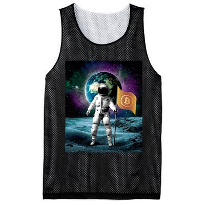 Retro Bitcoin Astronaut Mesh Reversible Basketball Jersey Tank