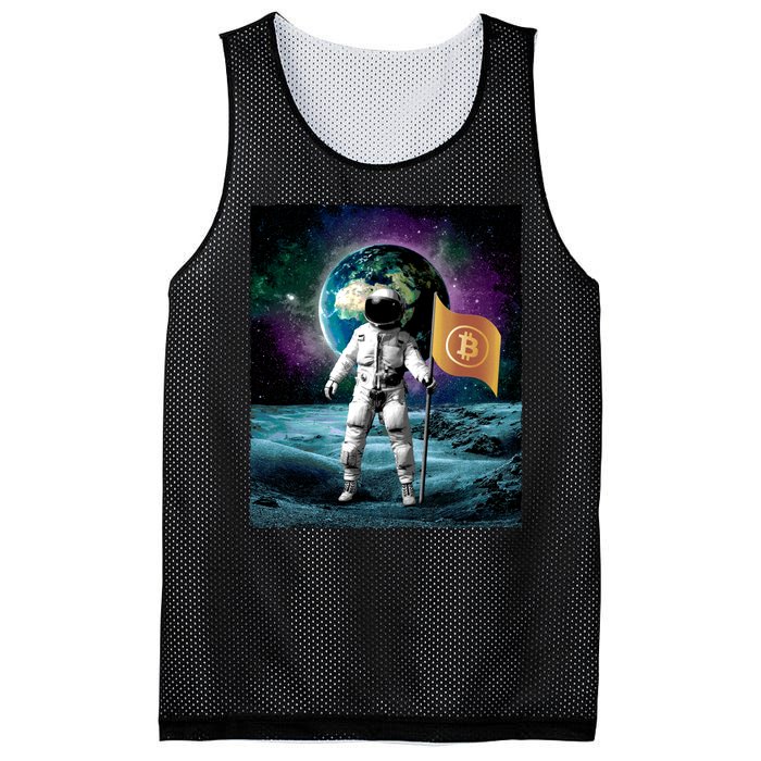 Retro Bitcoin Astronaut Mesh Reversible Basketball Jersey Tank