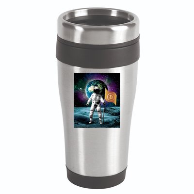 Retro Bitcoin Astronaut 16oz Travel Tumbler