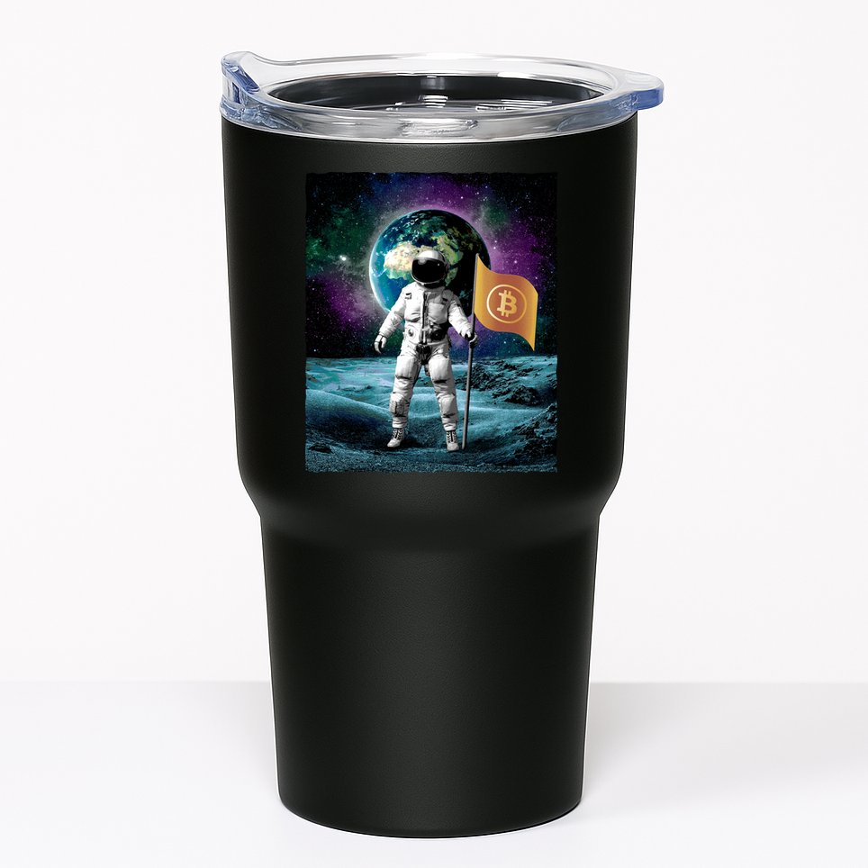 Retro Bitcoin Astronaut Tumbler