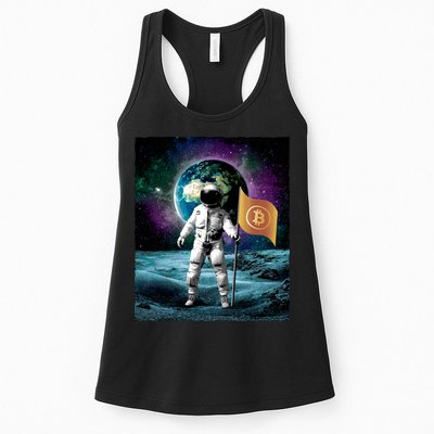 Retro Bitcoin Astronaut Womens Tank Top