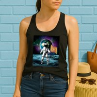 Retro Bitcoin Astronaut Womens Tank Top