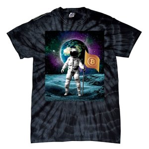 Retro Bitcoin Astronaut Tie-Dye T-Shirt