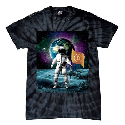Retro Bitcoin Astronaut Tie-Dye T-Shirt
