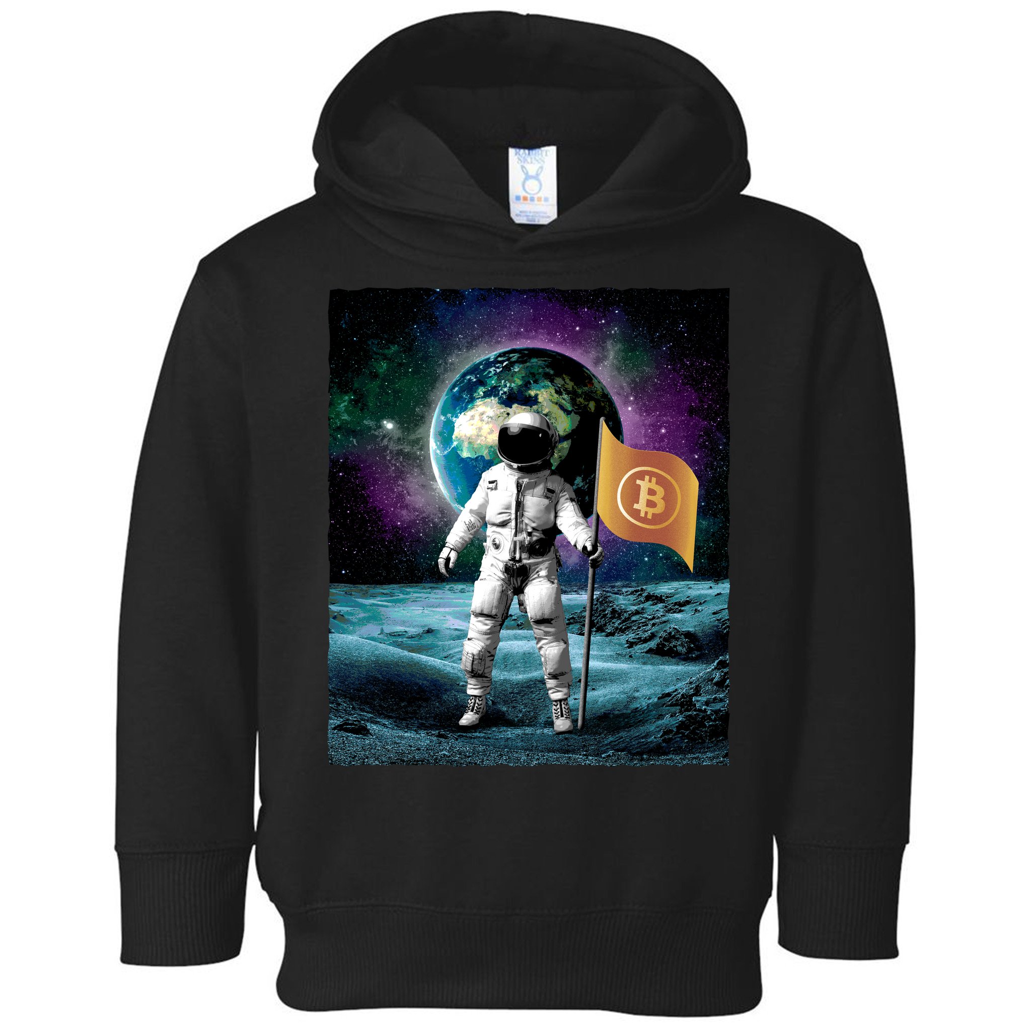 Retro Bitcoin Astronaut Toddler Hoodie