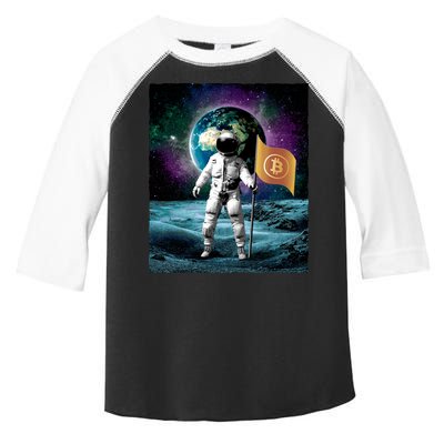 Retro Bitcoin Astronaut Toddler Fine Jersey T-Shirt