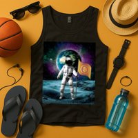 Retro Bitcoin Astronaut Tank Top
