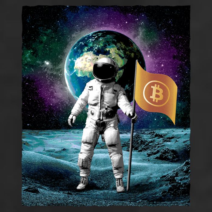 Retro Bitcoin Astronaut Golf Towel