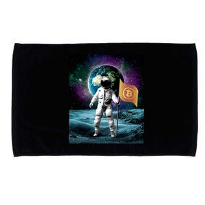 Retro Bitcoin Astronaut Microfiber Hand Towel