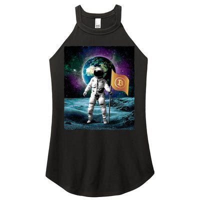 Retro Bitcoin Astronaut Women's Perfect Tri Rocker Tank
