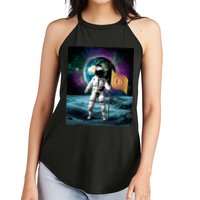 Retro Bitcoin Astronaut Women's Perfect Tri Rocker Tank