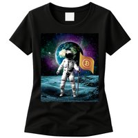 Retro Bitcoin Astronaut Womens T-Shirt