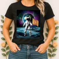 Retro Bitcoin Astronaut Womens T-Shirt
