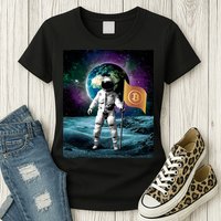 Retro Bitcoin Astronaut Womens T-Shirt