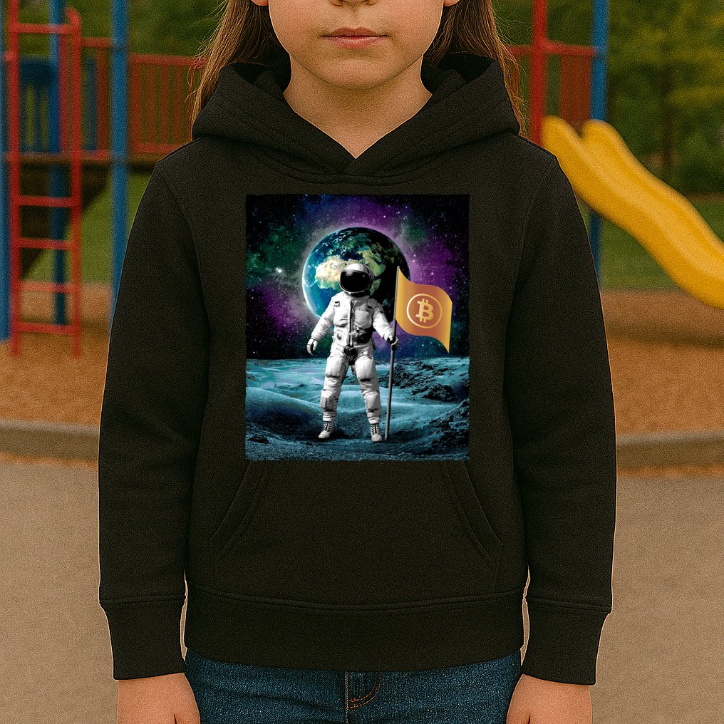 Retro Bitcoin Astronaut Kids Hoodie