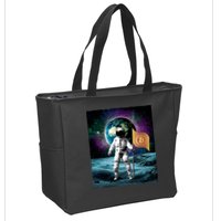 Retro Bitcoin Astronaut Zip Tote Bag