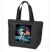 Retro Bitcoin Astronaut Zip Tote Bag