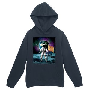 Retro Bitcoin Astronaut Urban Pullover Hoodie