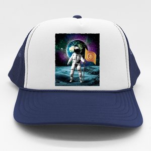 Retro Bitcoin Astronaut Trucker Hat