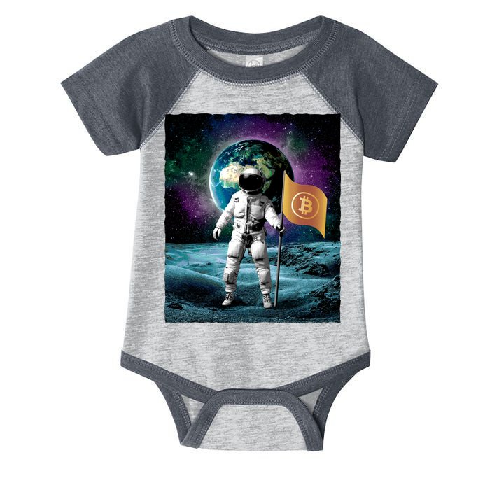 Retro Bitcoin Astronaut Infant Baby Jersey Bodysuit