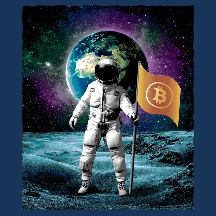 Retro Bitcoin Astronaut Infant Baby Jersey Bodysuit