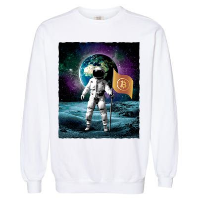 Retro Bitcoin Astronaut Garment-Dyed Sweatshirt