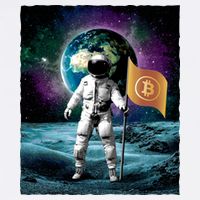 Retro Bitcoin Astronaut Garment-Dyed Sweatshirt