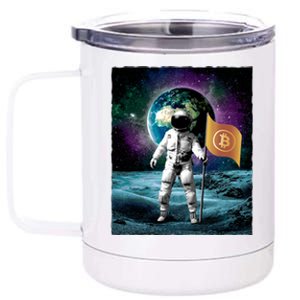 Retro Bitcoin Astronaut 12 oz Stainless Steel Tumbler Cup