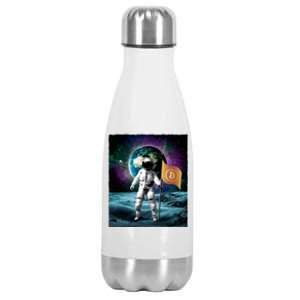 Retro Bitcoin Astronaut Stainless Steel Insulated Water Bottle