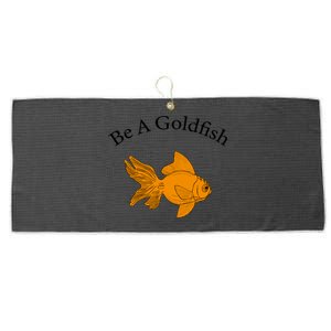 Retro Be A Goldfish Large Microfiber Waffle Golf Towel