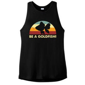 Retro Be A Goldfish Ladies PosiCharge Tri-Blend Wicking Tank