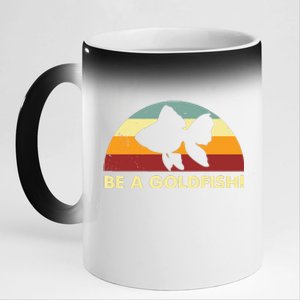 Retro Be A Goldfish 11oz Black Color Changing Mug