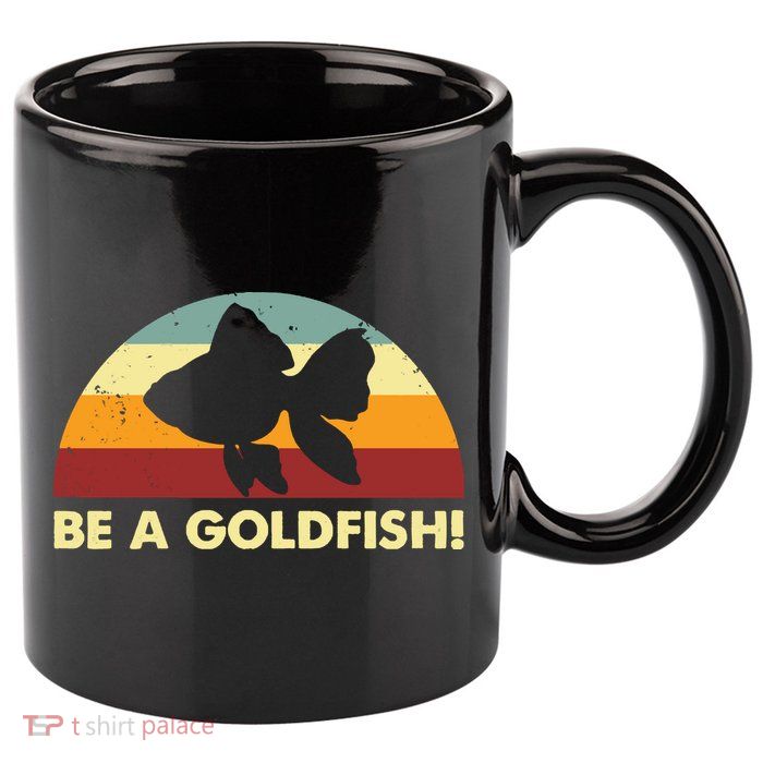 Retro Be A Goldfish 11oz C Handle Ceramic Mug
