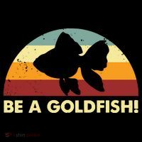 Retro Be A Goldfish Drawstring Bag